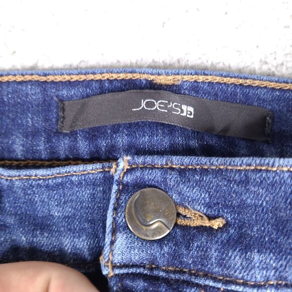 Joe's Jeans Womens Size 27 Blue Cuffed Cropped‎ Cotton Blend Stretch Low Rise - Picture 6 of 15